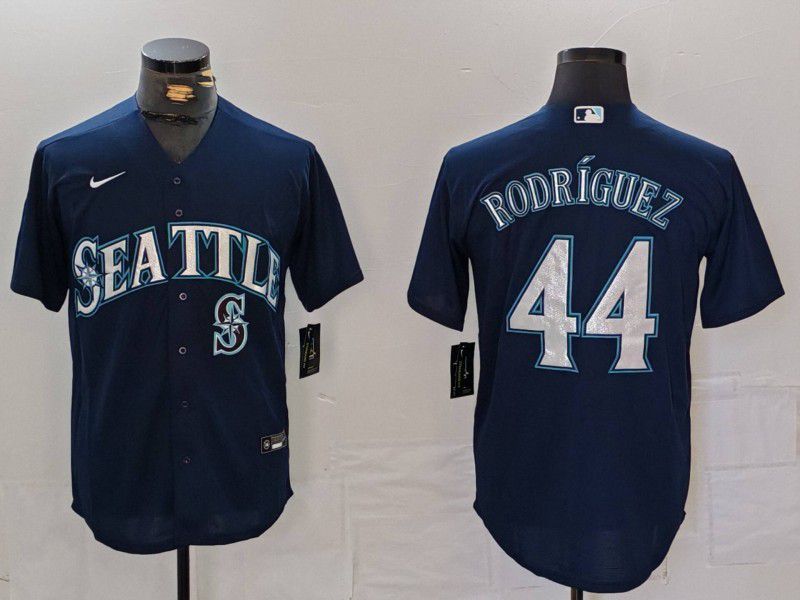Men Seattle Mariners #44 Rodriguez Drak Blue Game 2025 Nike MLB Jersey style 8